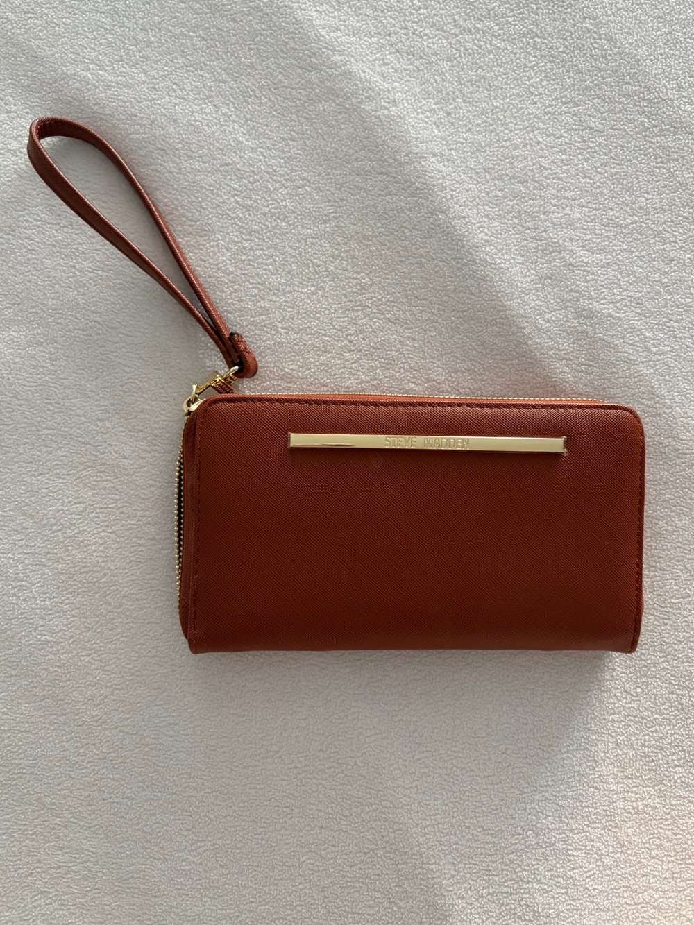 Steve Madden Burnt Orange Zip Wristlet